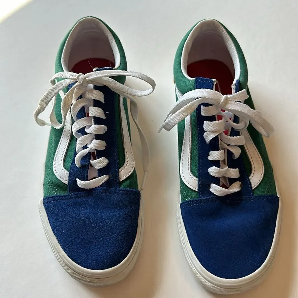 VANS Unisex Yacht Club Old Skool Classic Suede Sneakers Multi-Color Size M5.5/W7
